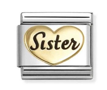 Zawieszka Nomination Composable Serce Siostra – Złoto 18K  03028578 💖.jpg